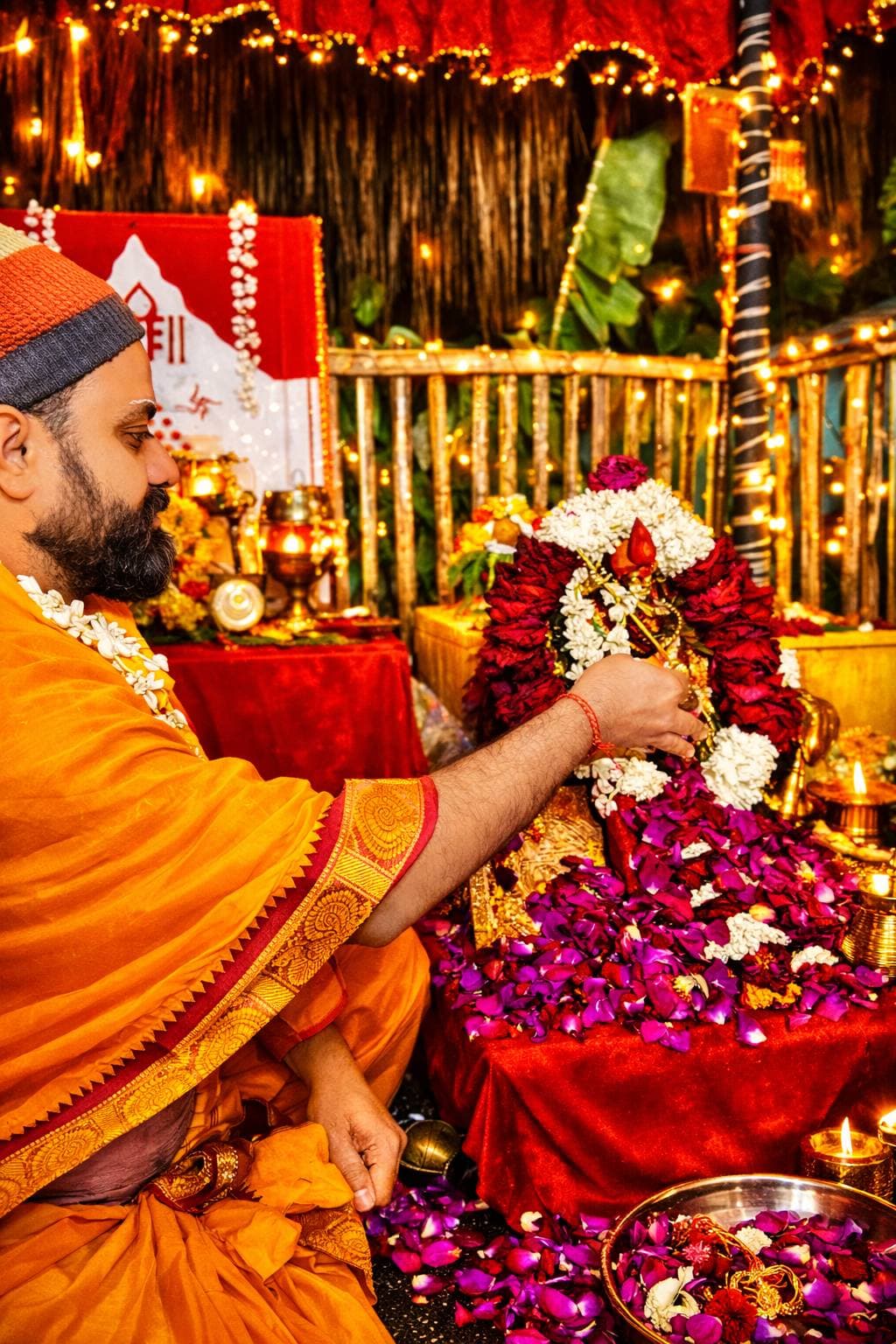 Acharya Abhishek Shakalya performing sacred Vedic Anushthan and Pujan in Ujjain